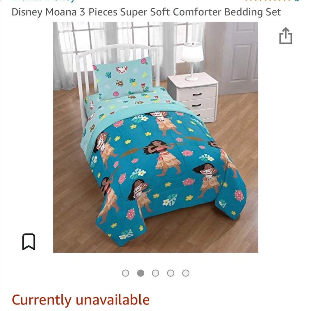 Moana bedding set. Like NEW!